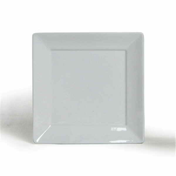 Tuxton China 10.13 in. x 10.13 in. Square Plate - Porcelain White - 1 Dozen BPH-1016